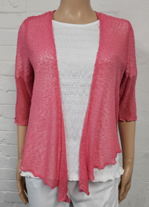 Light Textured Fancy Knit Bolero Cardigan